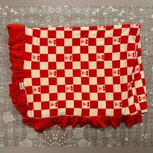 Remi & Friends Cherry Ruffle Bamboo Blanket